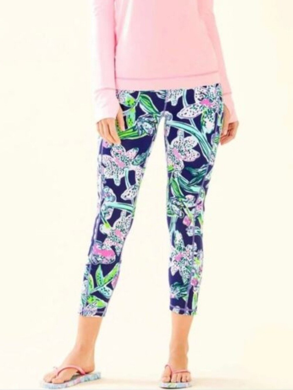 Lilly Pulitzer UPF+ Luxletic Cropped Weekender Leggings- Sea This Way